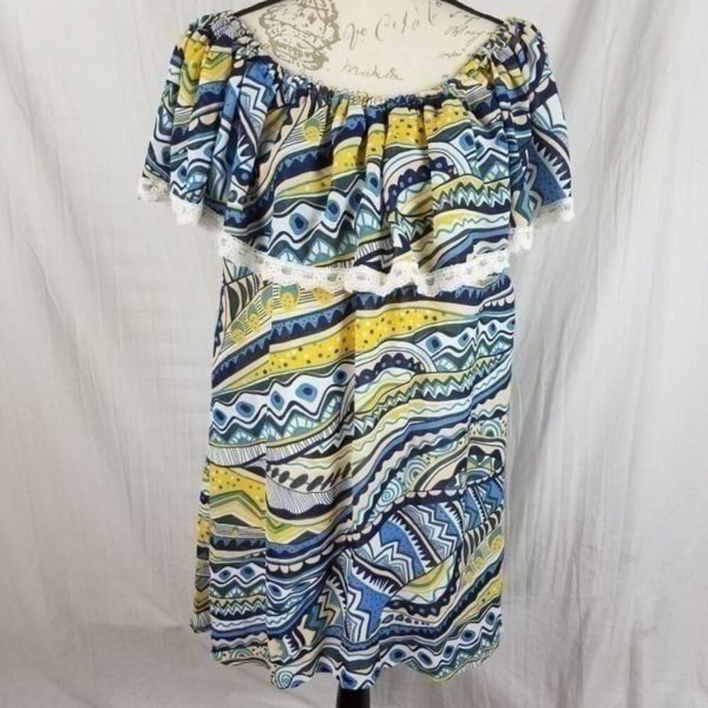 Paisley Vines‎ On/Off-the-Shoulder Dress